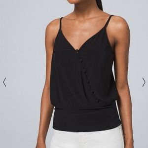 White House Black Market MJ Button Surplice Cami Size Large